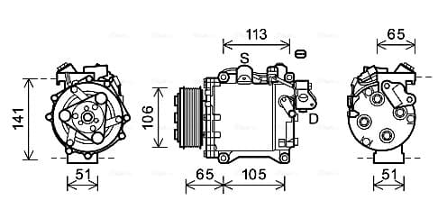 AVA QUALITY COOLING Kompresor klimatizácie HDAK263 1