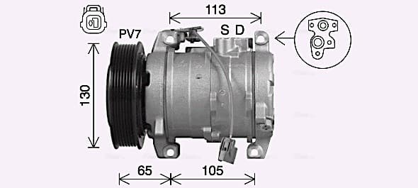 AVA QUALITY COOLING Kompresor klimatizácie HDAK322 1