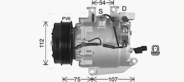 AVA QUALITY COOLING Kompresor klimatizácie HDAK332 1