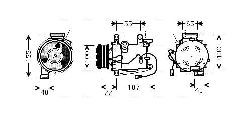 AVA QUALITY COOLING Kompresor klimatizácie HDK232 1