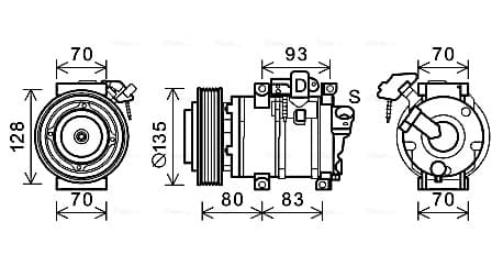 AVA QUALITY COOLING Kompresor klimatizácie HDK283 1
