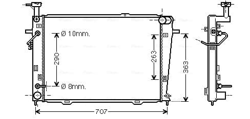 AVA QUALITY COOLING Chladič motora HY2127 1
