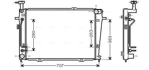 AVA QUALITY COOLING Chladič motora HY2130 1