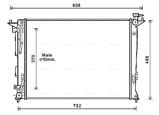 AVA QUALITY COOLING Chladič motora HY2283 1