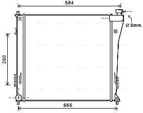 AVA QUALITY COOLING Chladič motora HY2303 1