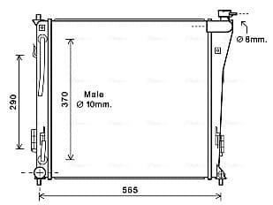 AVA QUALITY COOLING Chladič motora HY2305 1