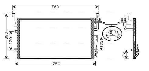 AVA QUALITY COOLING Kondenzátor klimatizácie HY5083 1