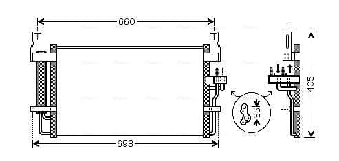 AVA QUALITY COOLING Kondenzátor klimatizácie HY5092D 1