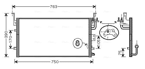 AVA QUALITY COOLING Kondenzátor klimatizácie HY5135 1