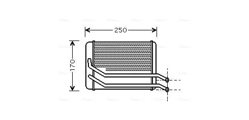 AVA QUALITY COOLING Výmenník tepla vnútorného kúrenia HY6118 1