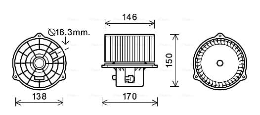 AVA QUALITY COOLING Vnútorný ventilátor HY8556 1