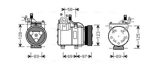 AVA QUALITY COOLING Kompresor klimatizácie HYAK093 1