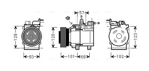 AVA QUALITY COOLING Kompresor klimatizácie HYK123 1