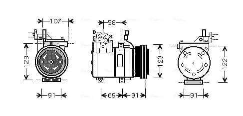 AVA QUALITY COOLING Kompresor klimatizácie HYK161 1