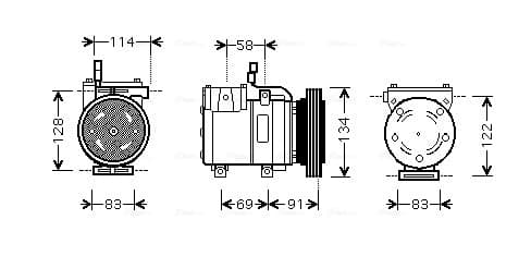 AVA QUALITY COOLING Kompresor klimatizácie HYAK199 1