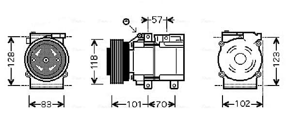 AVA QUALITY COOLING Kompresor klimatizácie HYAK209 1