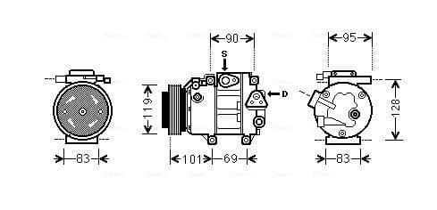 AVA QUALITY COOLING Kompresor klimatizácie HYAK237 1