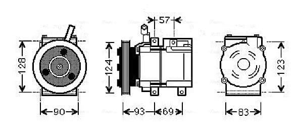 AVA QUALITY COOLING Kompresor klimatizácie HYAK259 1