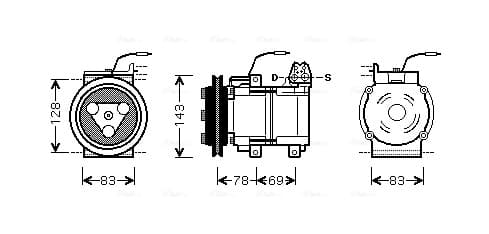 AVA QUALITY COOLING Kompresor klimatizácie HYK124 1