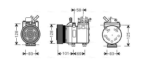 AVA QUALITY COOLING Kompresor klimatizácie HYK166 1
