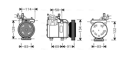 AVA QUALITY COOLING Kompresor klimatizácie HYK199 1