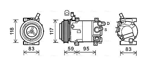 AVA QUALITY COOLING Kompresor klimatizácie HYK323 1
