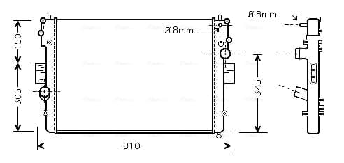 AVA QUALITY COOLING Chladič motora IVA2057 1