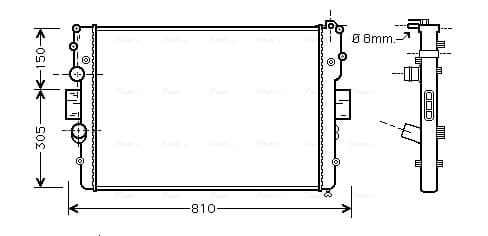 AVA QUALITY COOLING Chladič motora IVA2087 1