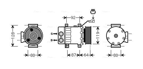 AVA QUALITY COOLING Kompresor klimatizácie JEAK047 1