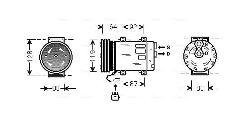 AVA QUALITY COOLING Kompresor klimatizácie JEK029 1