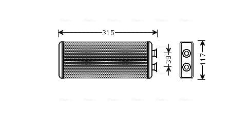 AVA QUALITY COOLING Výmenník tepla vnútorného kúrenia JR6055 1