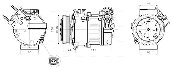 AVA QUALITY COOLING Kompresor klimatizácie JRAK061 1