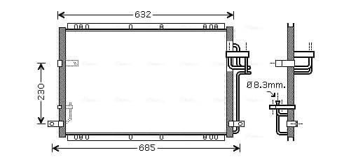 AVA QUALITY COOLING Kondenzátor klimatizácie KA5085 1