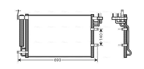 AVA QUALITY COOLING Kondenzátor klimatizácie KA5093D 1