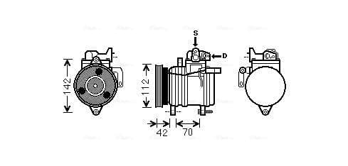 AVA QUALITY COOLING Kompresor klimatizácie KAAK121 1