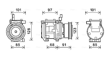 AVA QUALITY COOLING Kompresor klimatizácie KAAK208 1