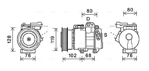 AVA QUALITY COOLING Kompresor klimatizácie KAAK244 1