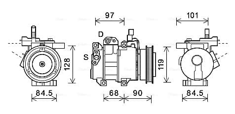 AVA QUALITY COOLING Kompresor klimatizácie KAAK261 1
