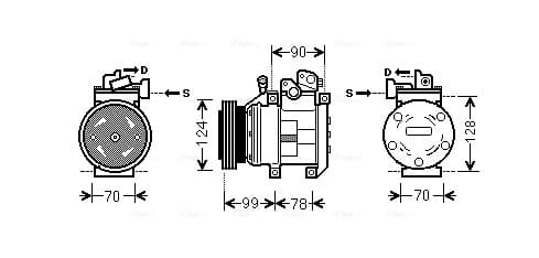 AVA QUALITY COOLING Kompresor klimatizácie KAK130 1