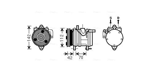 AVA QUALITY COOLING Kompresor klimatizácie KAK168 1