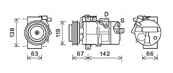 AVA QUALITY COOLING Kompresor klimatizácie KAK216 1