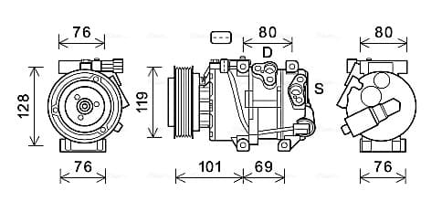 AVA QUALITY COOLING Kompresor klimatizácie KAK279 1
