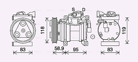 AVA QUALITY COOLING Kompresor klimatizácie KAK283 1