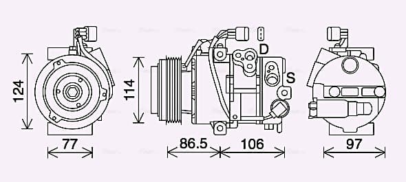 AVA QUALITY COOLING Kompresor klimatizácie KAK285 1