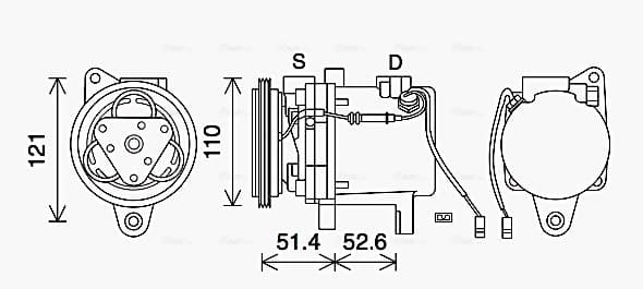 AVA QUALITY COOLING Kompresor klimatizácie MCAK019 1