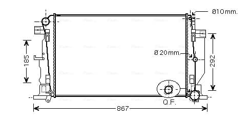 AVA QUALITY COOLING Chladič motora MS2444 1