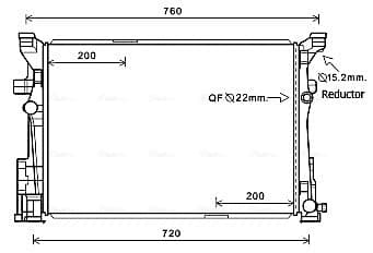 AVA QUALITY COOLING Chladič motora MS2652 1