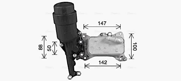 AVA QUALITY COOLING Chladič motorového oleja MS3741H 1