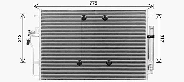 AVA QUALITY COOLING Kondenzátor klimatizácie MS5724D 1