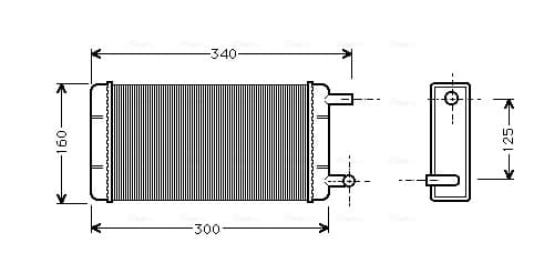 AVA QUALITY COOLING Výmenník tepla vnútorného kúrenia MS6108 1